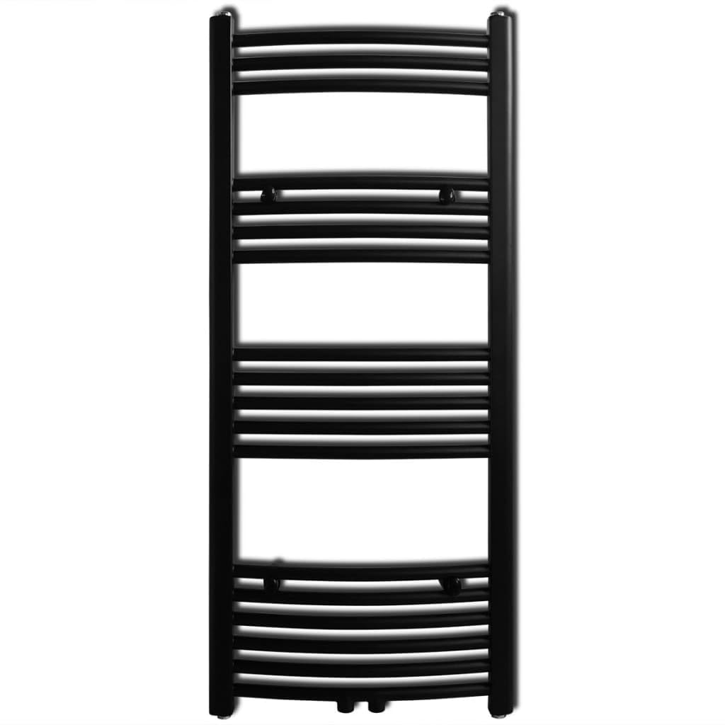 Radiador toallero de baño Curvo Negro 500 x 1160 mm Negro,141915
