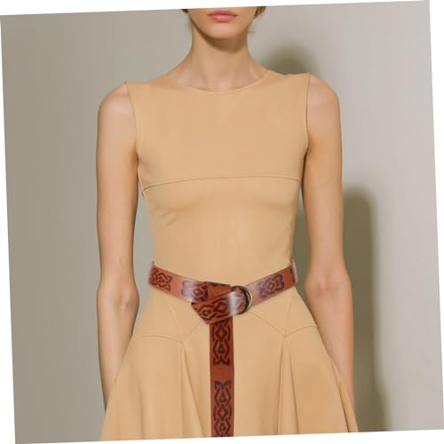 Medieval Retro Style Belt for Costume Parties Renaissance Waist Belt for Cosplay Deep Embossed Design for Halloween and Theatrical Events4