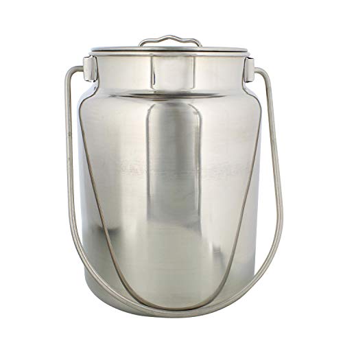 Rural365 Metal Milk Jug, 4 Liter (1 Gal) - Stainless Steel Jug, Rustic Milk Cans With Lid, Old Fashion Milk Jug Vases #TOP1