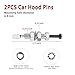 2PCS Car Door Pin Switch Trunk Alarm Security Hood,On Off Momentary 12VDC 20A Universal Adjustable Car Alarm Bonnet Light Hood Screw Car Accessories