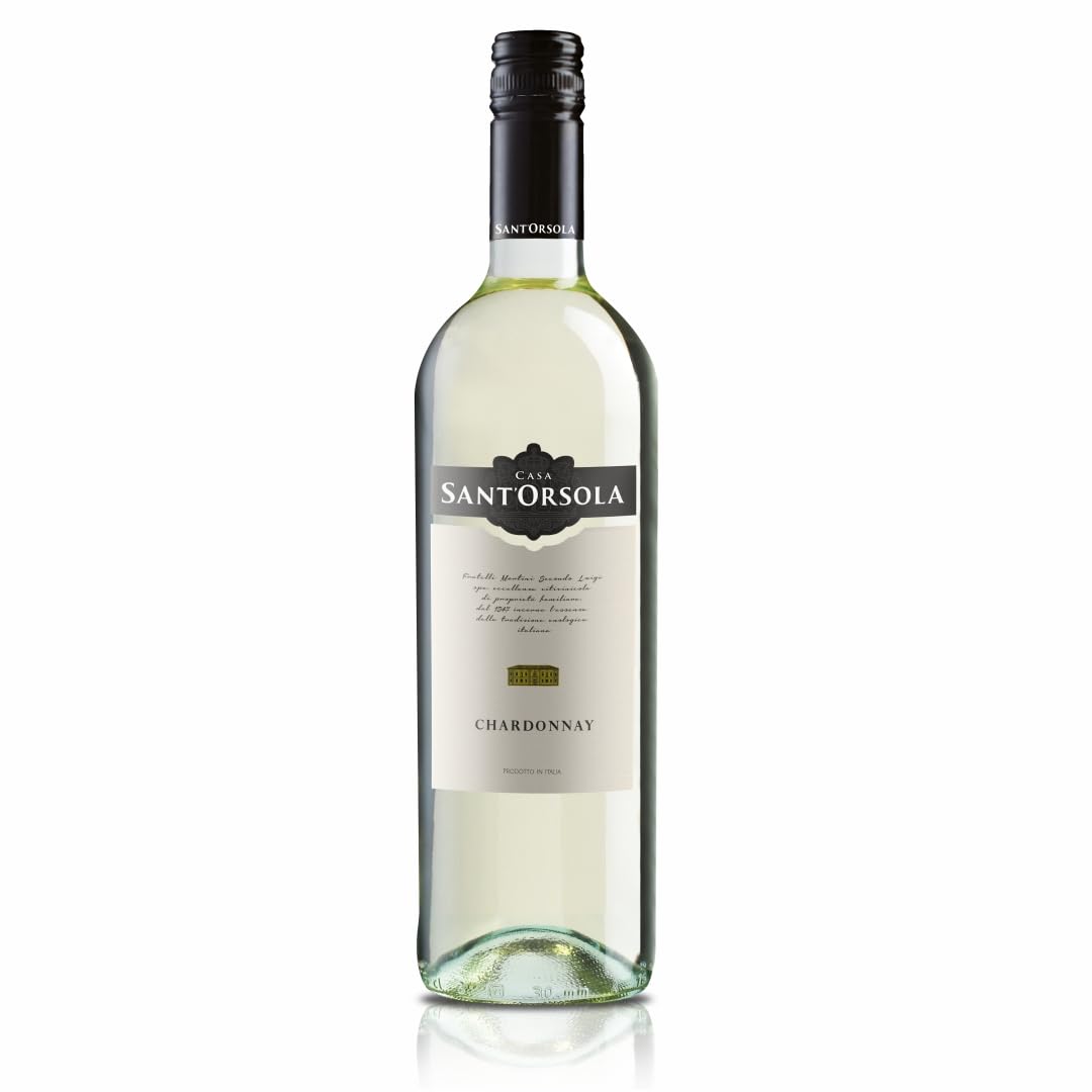 Sant'Orsola - Vino Bianco Secco Chardonnay, da Uva Italiana, Gusto Fruttato e Floreale, 6x750 ml