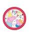 8 Peppa Pig Party Small Dessert Plates 7" Red