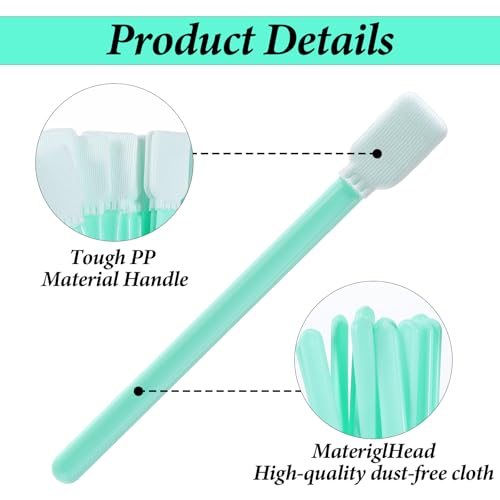 LXUEJIE 100 Stück Reinigungsstäbchen, Reinigungstupfer Wattestäbchen Lang Zellstofftupfer Schaumstoffreinigungsstäbchen zum Reinigen von Tastaturen, optischen Geräten, Kameras,Druckern