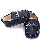 LONSOEN Baby Girls Boys Loafers Prewalker Dress Crib Shoes - Image 5