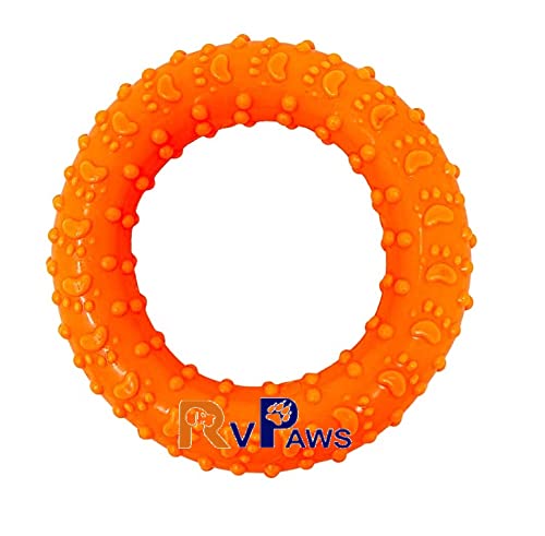 RvPaws Paw Print Rubber Ring Chew Toy for Puppy & Small Breed Dogs 4.5 Inch (B09J29HPJB) Amazon Price History, Amazon Price Tracker