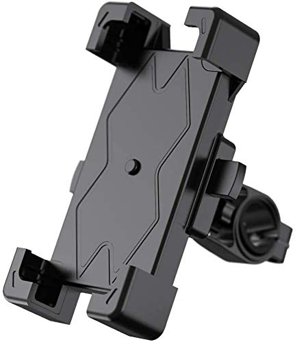 スマホホルダー 自転車 スタンド オートバイ バイク スマートフォン振れ止め 脱落防止 GPSナビ 携帯 固定用 に適用 ロードバイク クロス バイク すまほ ホルダー サイクリング バイク用 スマホ固定 に適用 iPhone 11 11Pro Max X XS Max 8 7 6S 6plus プロ マックス 10 galaxy s8 s9 HUWEI Mate P20 Pro P10 lite Sony Xperia Nexus android 3.5-6.4インチ 多機種対応 360度回転 操作簡単 頑丈 耐久性に強い（ホワイト）