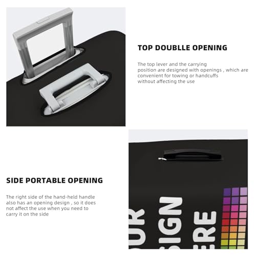 Custom Luggage Cover Personalized Suitcase Covers For Luggage With Photo Text Scratch Resistant Suitcase Cover For Travel Business，Black，Medium4