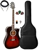 Violão Giannini Gf-1d Brb Folk Brown Red + Capa Acolchoada