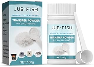 DEYROS 100g DTF Powder White Digital Transfer Hot Melt Adhesive, DTF PreTreat Transfer Powder for Black or Dark Colored Garments, DTF Hot Melt Adhesive Powder for All DTF and DTG Printers