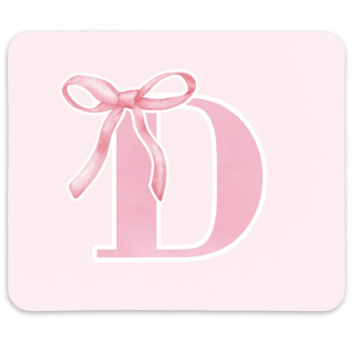 QIYUHOY Coquette Pink Bow Mouse Pad, 7.9x9.5 inches, Pink Rubber Mouse Pad for Desk, Home Office, Gaming, Working