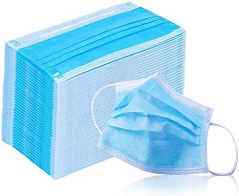 Face Mask with Earloops -Disposable-Hypoallergenic-Protect Yourself from Dust, Germs and Pollen – Ideal for Medical, Surgical, Catering and Construction Workers-Blue (Pack of 10)