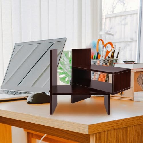 Support de stockage polyvalent bois étagère de bureau design pour magazines - 7