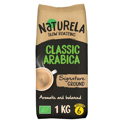 NATURELA Organic 100% Slow Roasted Arabica Ground Coffee 1kg Bag