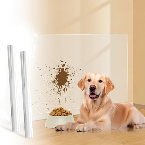 JSUOEO 2 Rollen Wandschutzfolie Selbstklebend, 40 cm x 10 m Wandschutzfolie Elektrostatisch Transparent Schutzfolie Spritzschutz Hund Wandschutz Folie für Wand Möbel Küche Büro