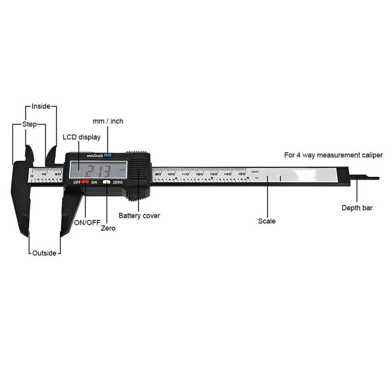 Instrumentos de medicion milimetrica con micrometro vernier y calibrador de pantalla digital 4