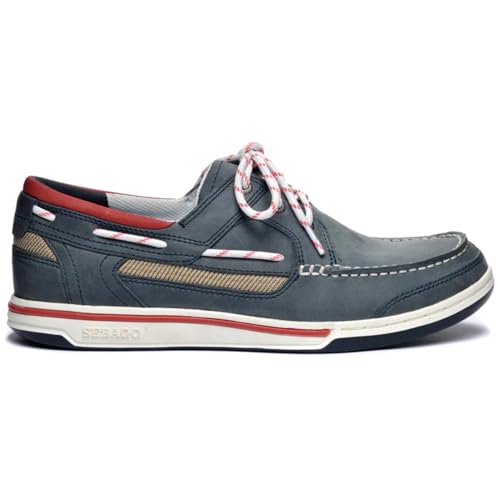Sebago Triton Three Eyelets Boat Shoes - Waxed Nubuck Leather Moccasins with Breathable Mesh Lining, Comfy EVA Insole, and Rubber Outsole2