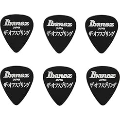 Ibanez BOS-BK Lot de 6 médiators Signature The Offspring, 1.0mm, Noir - Les Beatles, Paul McCartney, John Lennon, RIngo Starr, George Harrison