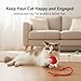 Interactive Cat Ball Toy, Motion Activated Rolling Ball with LED Light, Automatic Moving Pet Entertainment Equipment, Spherical Shape, 2x2x2 Inches