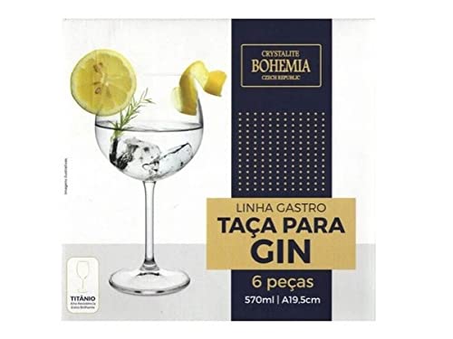 Jogo De Taca De Cristal Gin Com 4 Unidades Bohemia