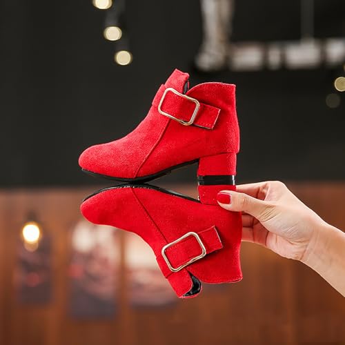 Kids Girls Ankle Bootie Non-Slip Outdoor Fashion Booties Boys Girls Short Booties Bow Ankle Boots Comfy Cute Shoes4