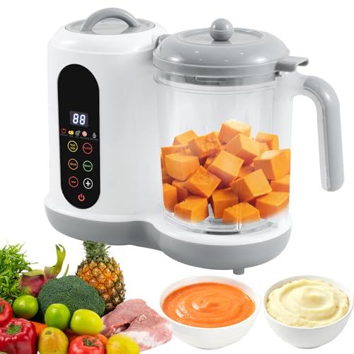 Baby Food Maker One Step Multifunctional Food Blender and Steamer, Baby Food Processor Puree Maker with Preset Modes 4 Menu, Auto Cooking and Grinding, BPA-Free, Self Cleans, Touch Screen Control