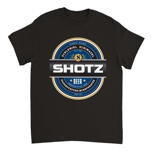 Shotz Brewery Laverne and Shirley T Shirt Color Black Size XL
