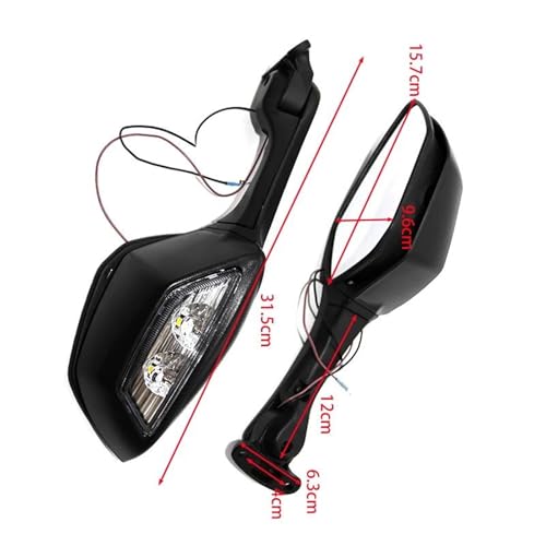 Espejos Retrovisores con Intermitente para Kawasaki Ninja ZX-10R y H2 3