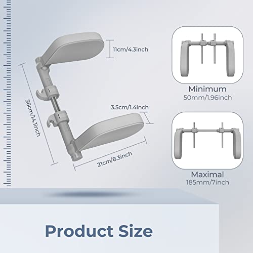 Image of Car Headrest Pillow, Road Pal Headrest, Adjustable Car Seat Head Neck Support, U Shaped Car Sleeping Pillow for Kids & Adults (Grey)