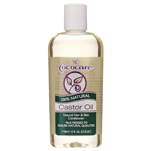 Cococare Castor Oil for Healthy Hair - Lashes and Skin Moisturizer Organic Castor Oil - 4 Ounce