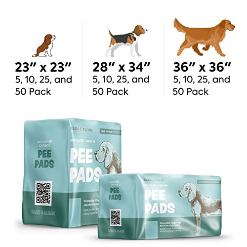 Image of Disposable Puppy Pads Potty Training - 25 Activated Charcoal Pee Pads for Dogs with Attractant - Wee Wee Absorbent, Odor Neutralizer Dog Pads - Five Layered Pet Potty Pads - 23 inch x 23 inch