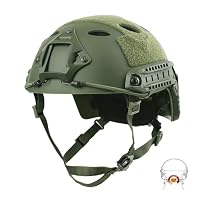 Casque Tactique ATAIRSOFT Style SWAT – BJ Base Jump Avec Lunettes De Protection, OD Vert, Pour Airsoft, Paintball, CQB