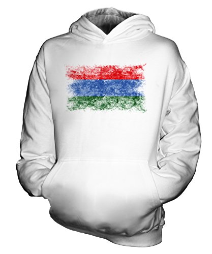 Sweat à capuche Carélie enfant unisexe au style drapeau délavé