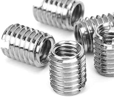 Jeanoko 10 mm nakrętka redukcyjna z gwintem zewnętrznym, wkładki gwintowane, M6 x 1,0 mm M8 x 1,25 mm, do komputera