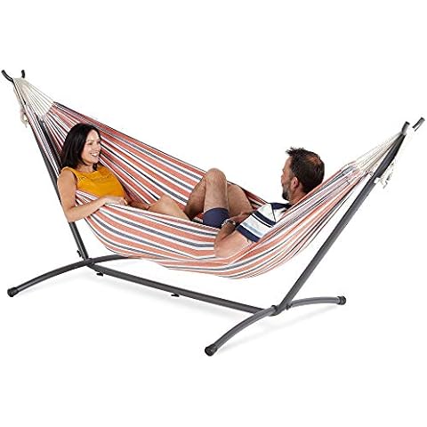 VonHaus Double Hammock with Stand Cover