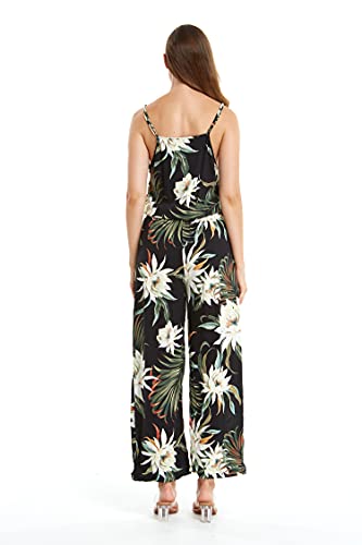 Image of Family Matching Hawaiian Clothes, Wispy Cereus Black | Lightweight 100% rayon • Family matching outfits • Tropical floral print • Beach vacations • Luaus • Cruises • Family photos