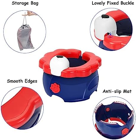 Portable Potty for Kids, Foldable Travel Potty Seat for Toddlers, Children's Folding Camping Toilet, Kids Toilet, Apply to Seat Emergency Toilet for Car, Camping, Outdoor, Indoor(Green) 6 41dTKXR2D3L. AC