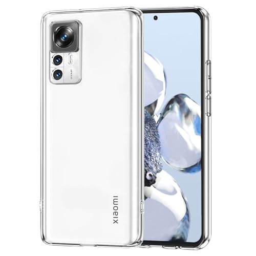 NEWC Hülle für Xiaomi 12T Pro [Ultra transparent Silikon Gel TPU Soft] Cover Case Schutzhülle Kratzfeste mit Schock Absorption
