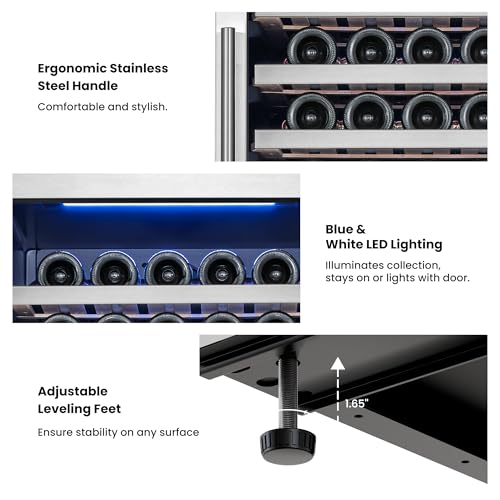 Dual Zone Wine Refrigerator Cooler