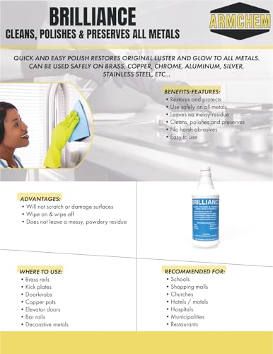 Brilliance Metal Polish and Preservative, Professional Grade, Case of 12