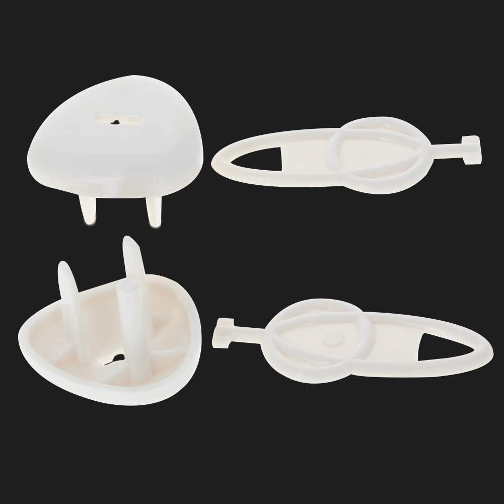 Heyiarbeit 1pack Outlet Covers Child Proof Plug Cover Electrical Protector Safety Caps with 5 Tools for Home Office Electrical Outlets Child Safety Socket Cover 3 Holes White
