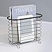 mDesign Newspaper and Magazine Rack for Bathroom, Office, Entryway - Matte Black