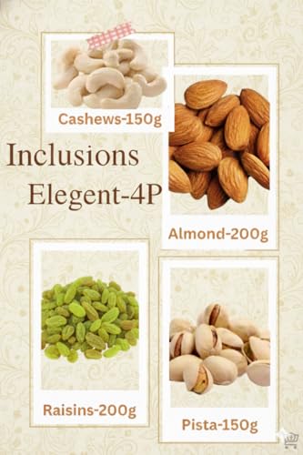 Image of Browntree Dry Fruit Gift Hamper - Elegant-4P - 700g | Almonds, Cashew, Raisins, Pista | Premium Dry Fruit gift hamper | Healthy Nuts Gift Pack | Corporate gifts | Unique Gifts for All Celebration | Ideal for Birthday and Festive Gifting