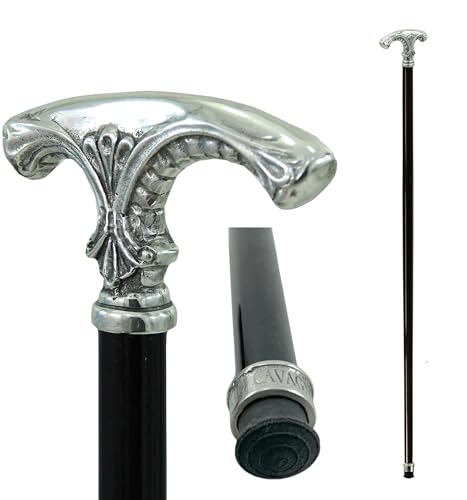 Bastón de estaño y madera elegante para la ceremonia, fabricado en Italia CAVAGNINI Vintage Bastón de estaño y madera elegante para la ceremonia, fabricado en Italia CAVAGNINI Vintage
