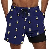 AI'MAGE Men's Novelty Swimtrunks Quick Dry Summer Boardshorts American Flag Surf Beach Shorts