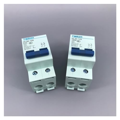 Disyuntor de aislamiento HL30 2P con corte bipolar seguro de 63A 3