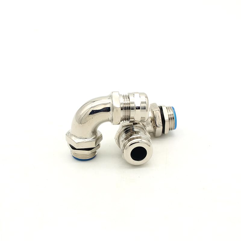 Prensaestopas metálico M25 codo 90 grados inoxidable para cable de 13-18mm estanco 5