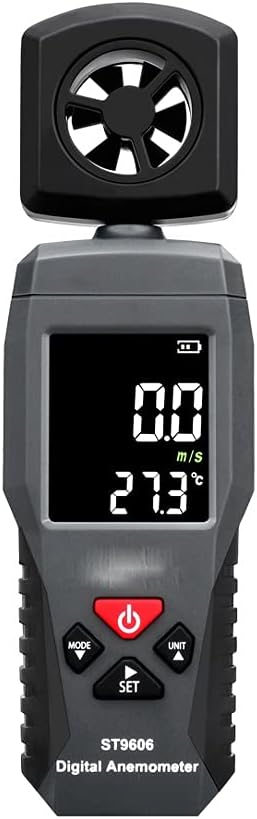 ZLXDP Digital Anemometer Wind Speed Meter Air Velocity Flow Gauge Thermometer Wind Speed Measurement Instrument Airflow Sensor Meter (Size :) : Patio, Lawn & Garden