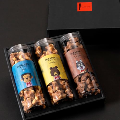 R.L クッキー お菓子 スイーツ ギフト 手提げ袋付き コロコロワッフル 3本 1箱 3種のサムネイル