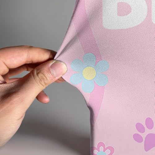 Pink Happy Birthday Arch Backdrop, Pastel Rainbow and Paw Print Party Decorations, Cute Floral Kids Birthday Arch Backdrop for Girl Photo Booth and Baby Shower (7.2FT) by HUAYI - Used condition - Image 4