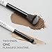 Lamora Blending Eye + Liquid Eyeshadow Dual-Ended Makeup Brush - Precision Duo Blending Brush for Shading, Buffing, Defining Liquid and Cream Eye Shadow - Vegan, Cruelty-Free, Synthetic Bristles